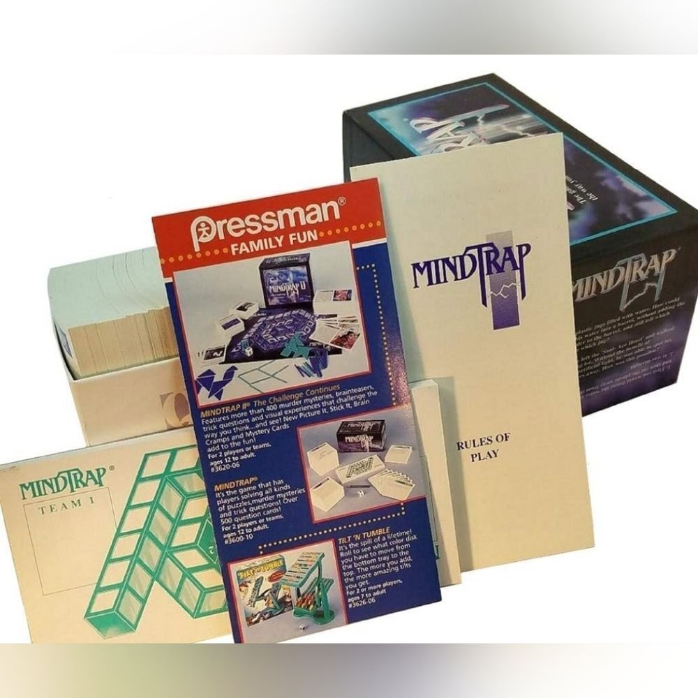💜Vintage Mind Trap 1991 Edition Trivia Game